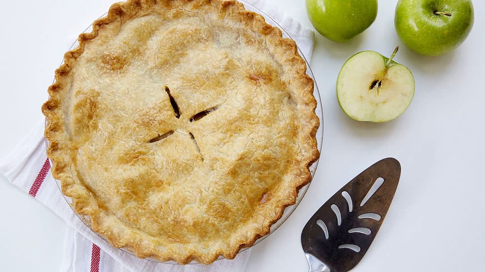 Perfect Apple Pie prepared recipe with golden pie crust