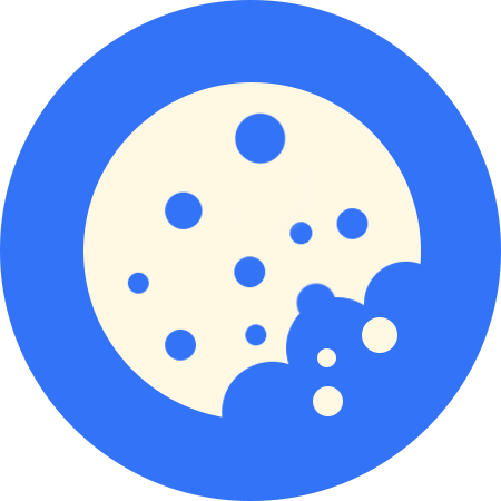 Cookie icon in blue circle